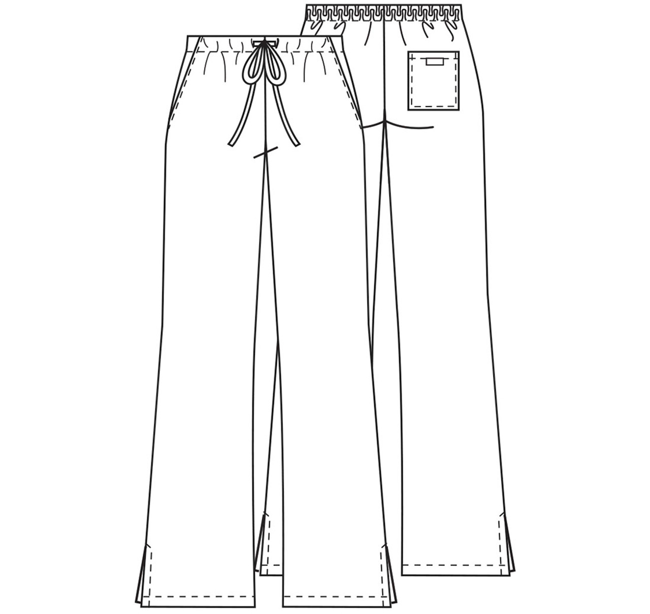 Workwear Originals 4101 Women's Natural Rise Flare Leg Drawstring Pants