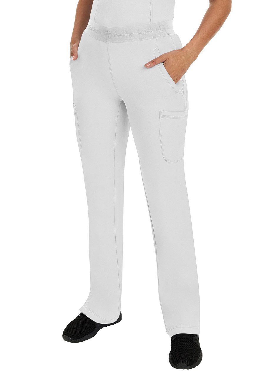 Women's Petite Scrub Pants - White Cross 351P Allure Yoga Pants