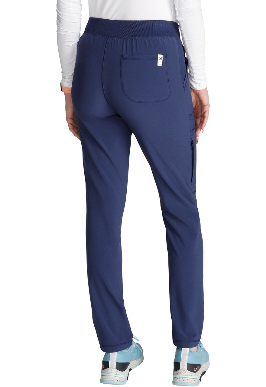 Ladies' Cherokee Mid Rise Tapered Leg Drawstring Pant :: PETITE