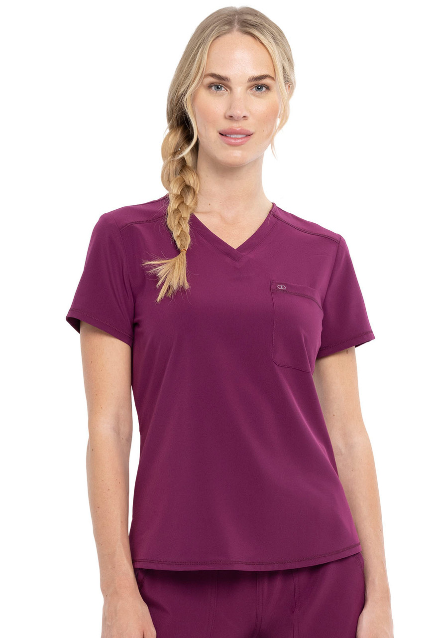 Allura CKA690 Women's Tuckable 2 Pocket V-Neck Scrub Top