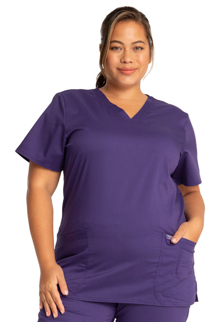 Workwear Revolution WW620 Women's V-Neck Scrub Top Front