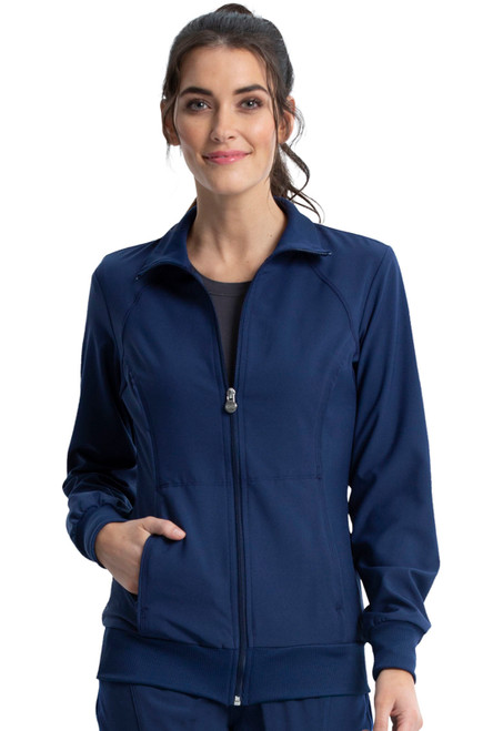 Cherokee Infinity 2391A Women's Zip Front Warm-Up Scrub Jacket - Front