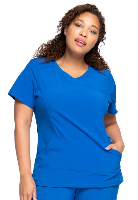 Cherokee Infinity 2625A Women's Mock Wrap Scrub Top - Front