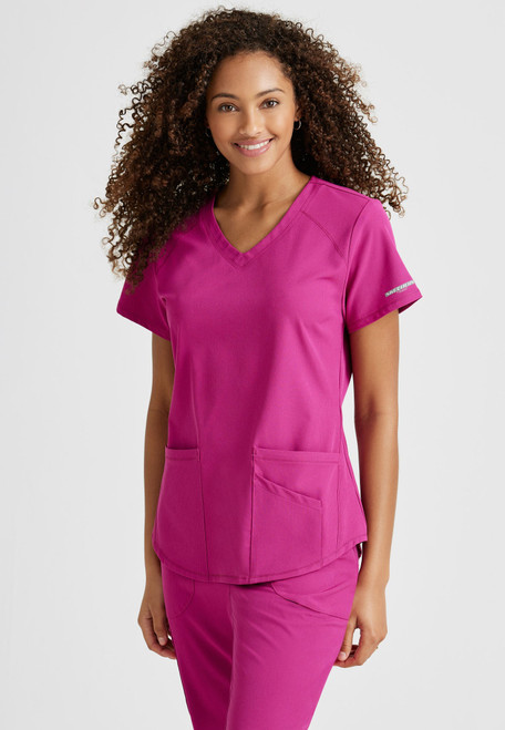 Skechers SK101 Three Pocket "Vitality" Women's Scrub Top by Barco Front Image