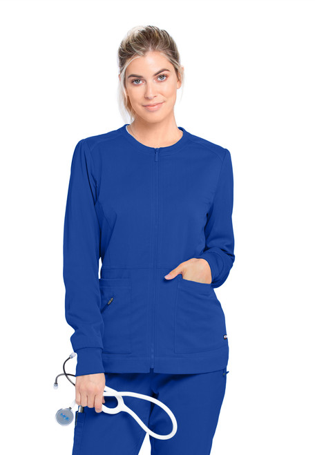 GRSW017 Grey's Anatomy Spandex Stretch Women's Millie Scrub Jacket By Barco Front Image