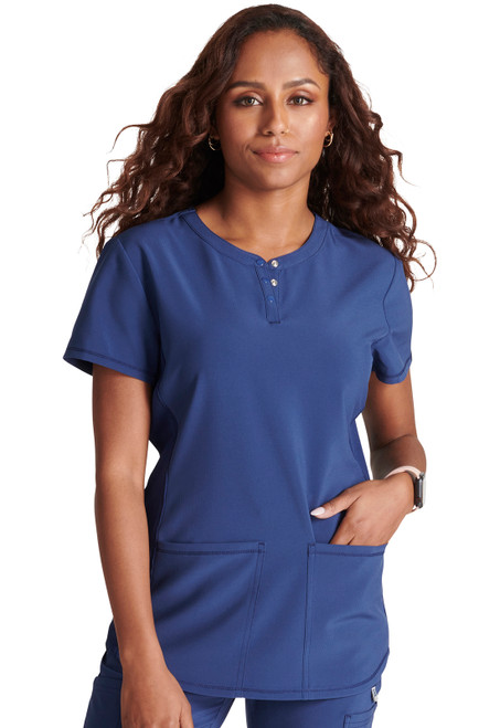 Cherokee CK748A Women's Tuckable V-Neck Scrub Top - Front Image