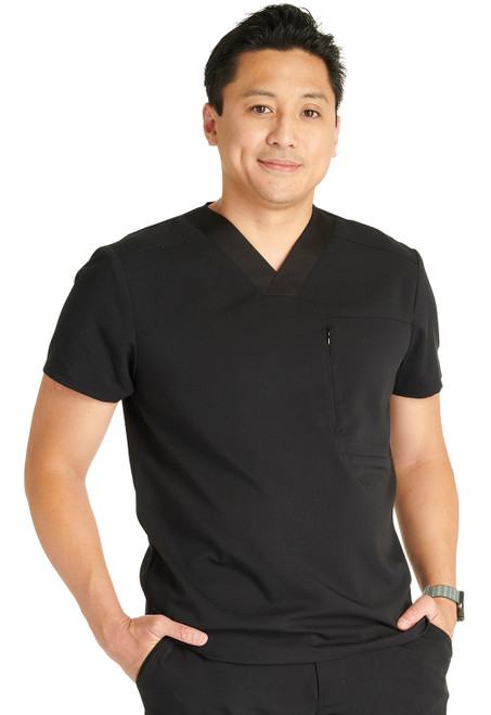 Cherokee Atmos CK718A Men's Premium V-Neck Scrub Top Front