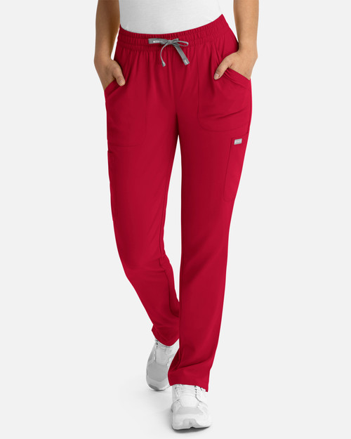 Momentum 5091 Women's Full Elastic Pull on Scrub Pants Model Image Front