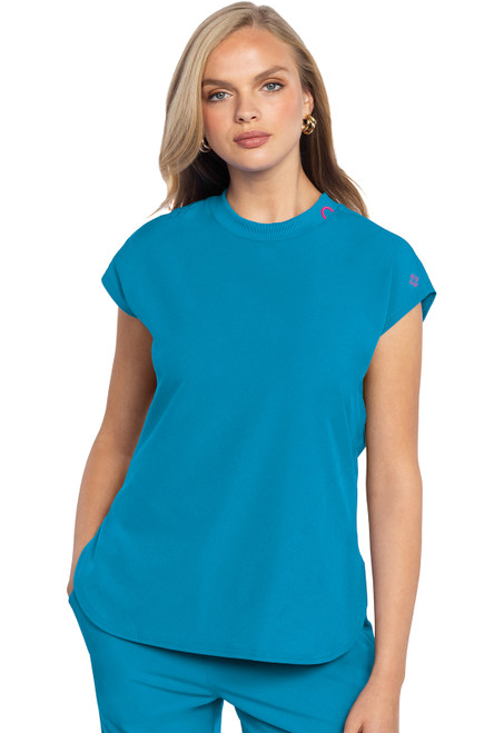 Med Couture Amp MC703 Round Neck Tuckable Scrub Top | Women's Tops