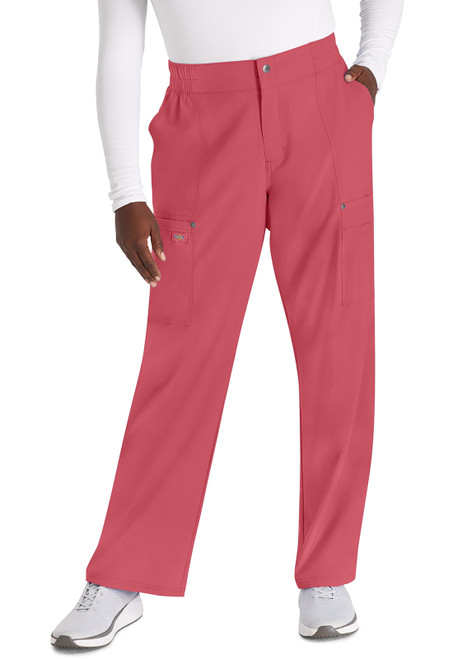 EDS NXT DK219 Mid Rise Zip Fly Wide Leg Cargo Scrub Pants | Women's Pants