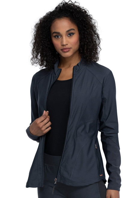 Cherokee Form CK390 Women's Zip Front Wam-up Jacket - Front Image