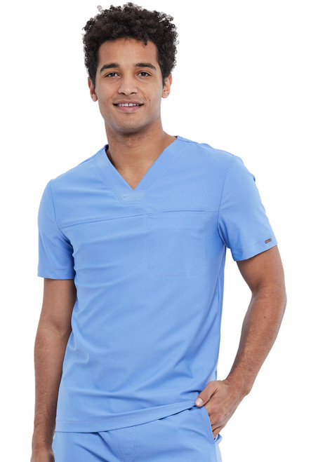 Cherokee Form CK885 Men's Tuckable V-Neck Scrub Top - Front Image