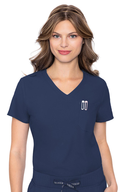 2432 Insight Women's 1 Pocket Tuckable Scrub Top by Med Couture | Women's Tops Front Image