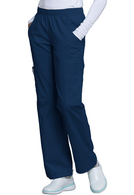 Workwear Core Stretch 4005 Women's Mid Rise Cargo Scrub Pants Front