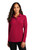 Port Authority Silk Touch Women's L500LS Long Sleeve Polo Shirt Model Image Front