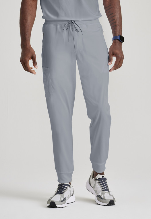 GRSP550 Grey's Anatomy Spandex Stretch Men's Murphy Jogger Scrub Pants By Barco Front Image