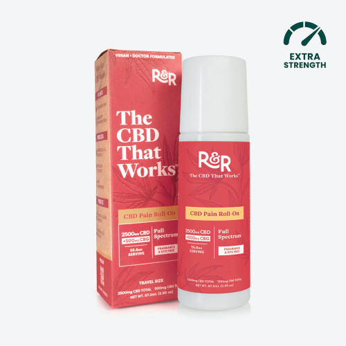 R+R medicinals 2500mg CBD + 500mg CBG Pain Roll-On