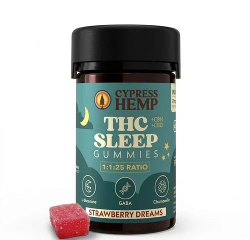 Cypress Hemp Strawberry Dreams THC:CBN:CBD Gummies