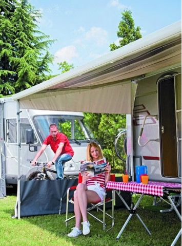 Camper with family