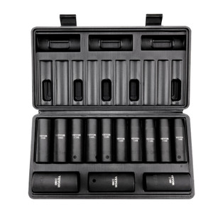 1/2" Drive Impact Socket Set, 13 Piece Deep Socket Set Metric 10-24mm, 6 Point CR-V Alloy Steel fo E415-CJTTZJ12CRV13FHOHV0 1/2" Drive Impact Socket Set, 13 Piece Deep Socket Set Metric 10-24mm, 6 Point CR-V Alloy Steel fo E415-CJTTZJ12CRV13FHOHV0