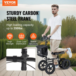 VEVOR Folding Knee Scooter, Carbon Steel Steerable Knee Walker with Height-Adjustable Handlebar & K E415-XGZXQCQLBDJZCUC41V0 VEVOR Folding Knee Scooter, Carbon Steel Steerable Knee Walker with Height-Adjustable Handlebar & K E415-XGZXQCQLBDJZCUC41V0