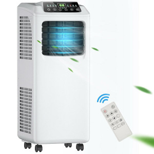9000 BTU Portable Air Conditioner with Built-in Dehumidifier and Remote Control - Color: Black & Wh D681-EP24618US 9000 BTU Portable Air Conditioner with Built-in Dehumidifier and Remote Control - Color: Black & Wh D681-EP24618US