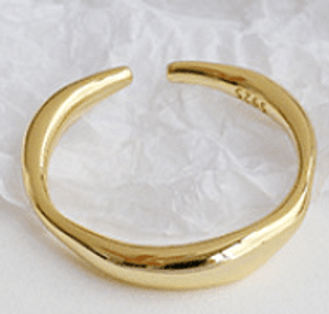 Simple Twisted Wave 925 Sterling Silver Adjustable Ring R866-HFH_612661300359