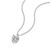 Casual Moissanite CZ Heart Dangle 925 Sterling Silver Necklace R866-JZ_667859567982