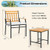 3 Pieces Outdoor Furniture Set Acacia Wood Patio Conversation Set with Cushions-White - Color: White D681-HW72142WH
