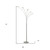 72" Nickel Five Light Led Arc Floor Lamp N270-526279