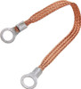 Copper Ground Strap 18in w/ 1/4in Ring Terminals