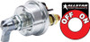 Disconnect has 1/2-20 studs which have a 2000 amp intermittent rating (30 seconds) and 300 amp continuous rating. The smaller 10-32 studs have a 20 amp continuous rating. This unit basically acts as two separate disconnects in one, one for the larger terminals and another for the smaller terminals. ALL99045  Replacement Decal ALL99317  Replacement Handle