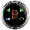 2-1/16 Gauge PRNDL+ Black Face Chrome Bezel