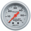 Exhaust Pressure Gauge 0-60psi Ultra-Lite
