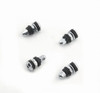 Chrome Tire Valves (4pk) Short Screw-On Mount