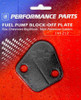 BBC Fuel Pump Block-Off Plate Black Crinkle