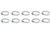 S.S. Worm Gear Clamps 3.54in to 4.49in 10 Pack