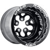 15x12 Blk Alpha-1 Wheel 5x4.750BP 5in BS Blk DBL