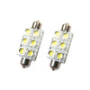 44MM 6 LED Festoon Bulb White Pair
