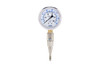 THIS GAUGE CAN BE USED WITH METRIC GM CALIPERS WITH AN ADAPTER (ALL11022). THREAD IS 1/4-28 GAUGE IS 2-3/4 DIA