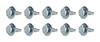 Body Bolt 3/4in 10pk Silver