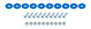 Countersunk Bolt Kit Blue 10pk