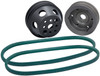 This kit includes two of the following belts. ALL86127 Water Pump To Crank Pulleys (29)Kit includes the following components: ALL31095 1:1 Water Pump Pulley ALL31094 1:1 Crank Pulley ALL86127 V-Belt 29in x 1/2in