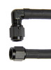 Coated Braided Line 24in #4 Hose -4 90 Deg/-4 Str
