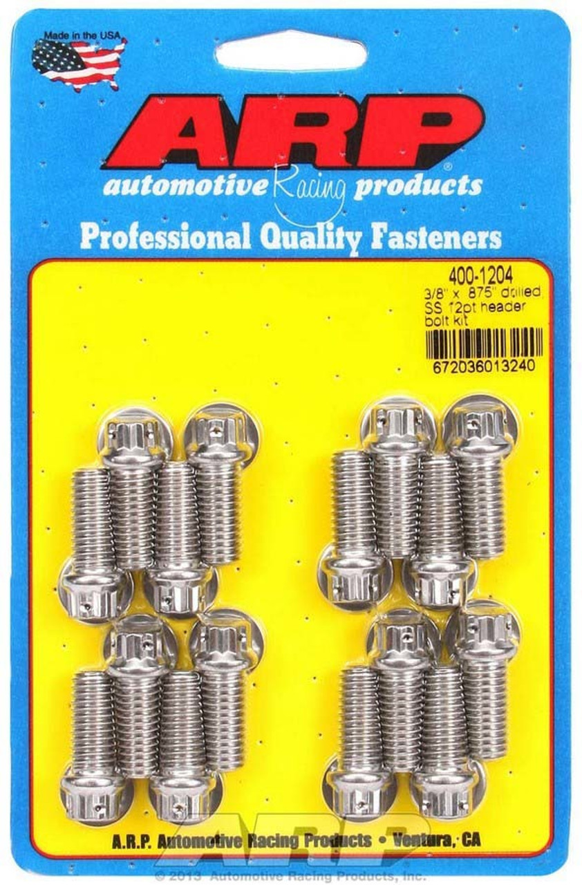 S/S Header Bolt Kit - 3/8 x .875 UHL (16)