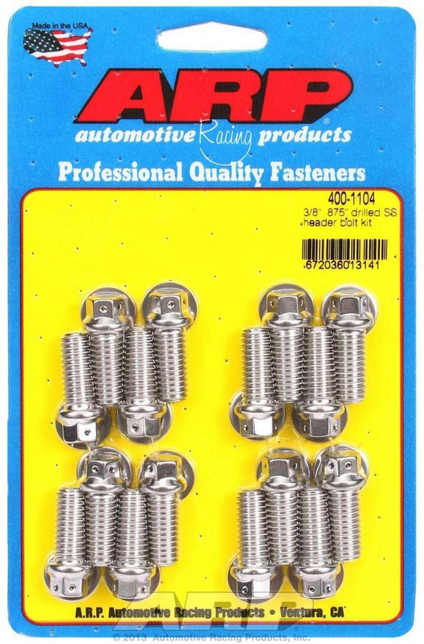 S/S Header Bolt Kit - 3/8 x .875 UHL (16)