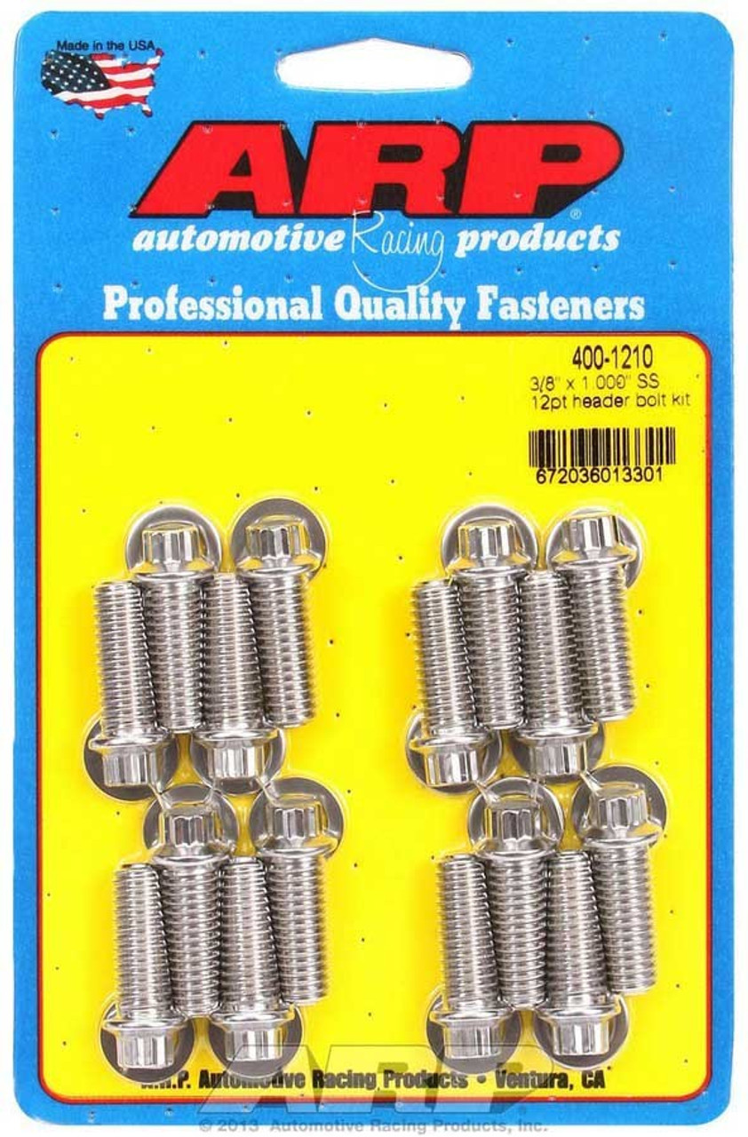 S/S Header Bolt Kit - 3/8 x 1.00 UHL (16)