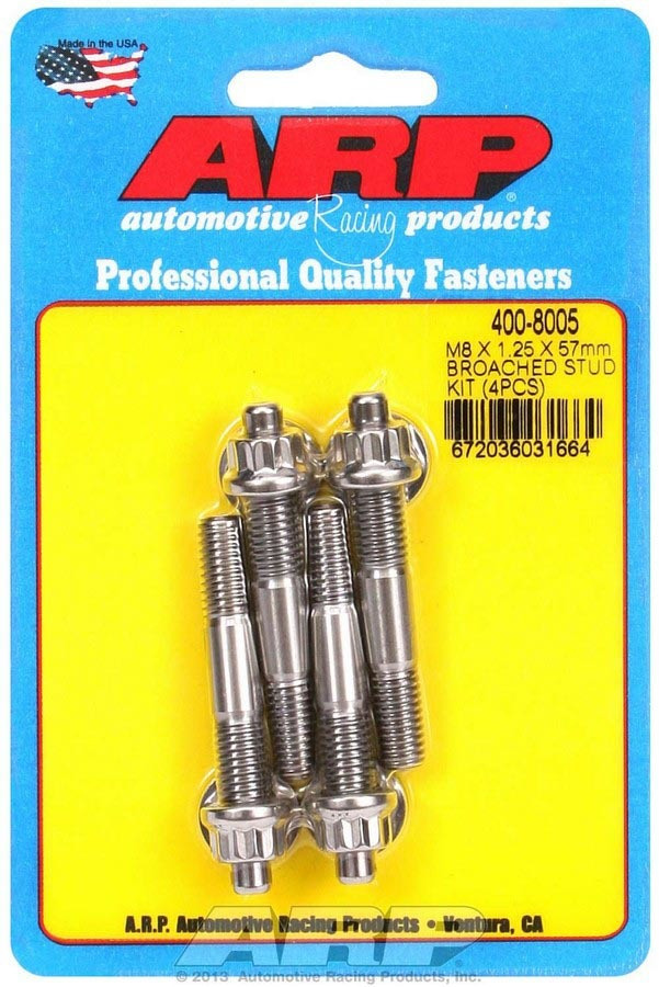 S/S Stud Kit - (4) M8 x 1.25in x 57mm