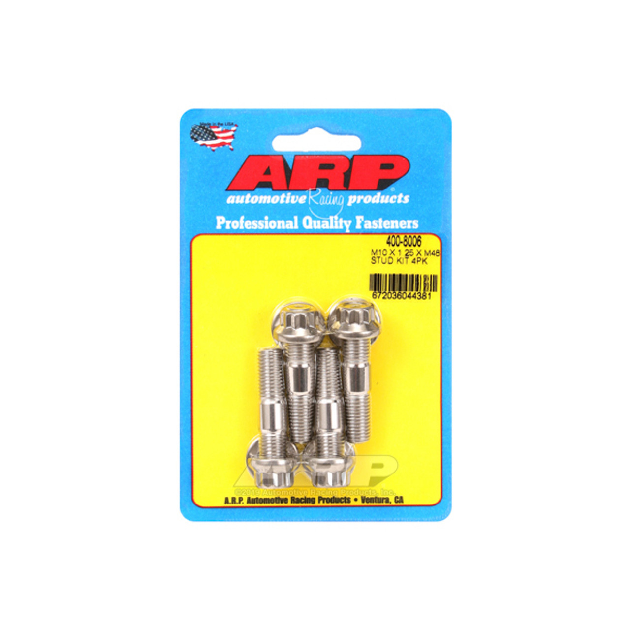 Stud Kit - Broached 4pk 10mm x 1.25 x 48mm