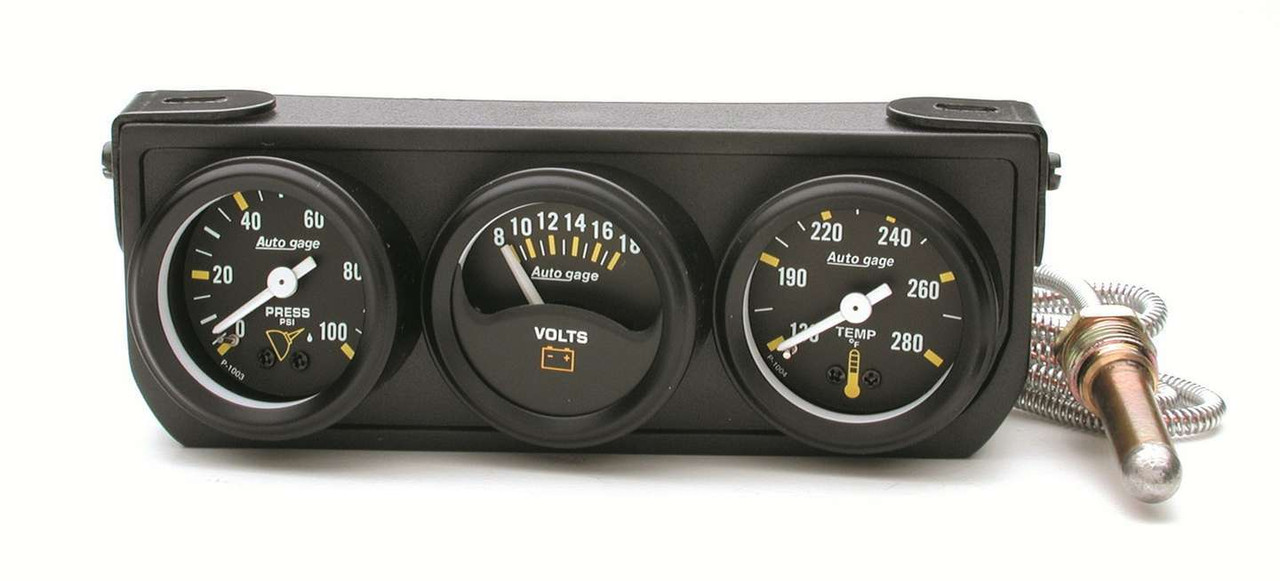 1-1/2in Blk Mech Gauge Panel